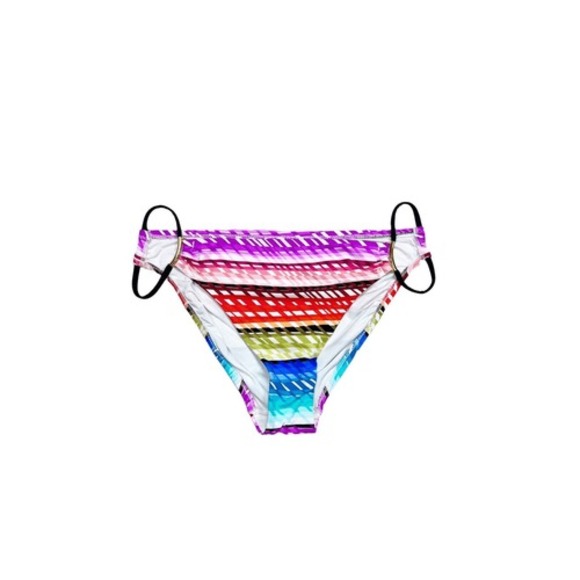 Trina Turk Prismatic Multicolored Side String‎ Hipster Bikini Bottoms Size 10 - Picture 4 of 6